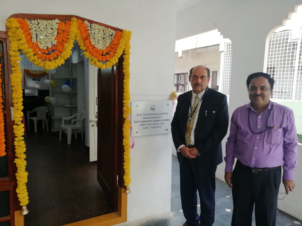 TCIL opens its Regional Office at Vijayawada, Andhra Pradesh inaugurated by Shri Kamendra Kumar, Director Technical TCIL on 6th June 2019 in the presence of the regional team led by Mr. P.V. Sreekanth,  Regional Director  and Project Director Mr. M. Satyanarayana.